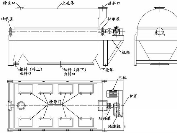 圆筒回转筛图纸